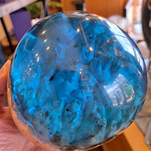 SH236 Mable & Clear Blue Orb $225 at Hunter Wolff Gallery